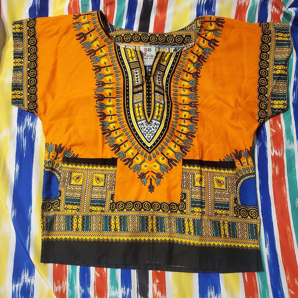 African Dashiki style women's small shirt